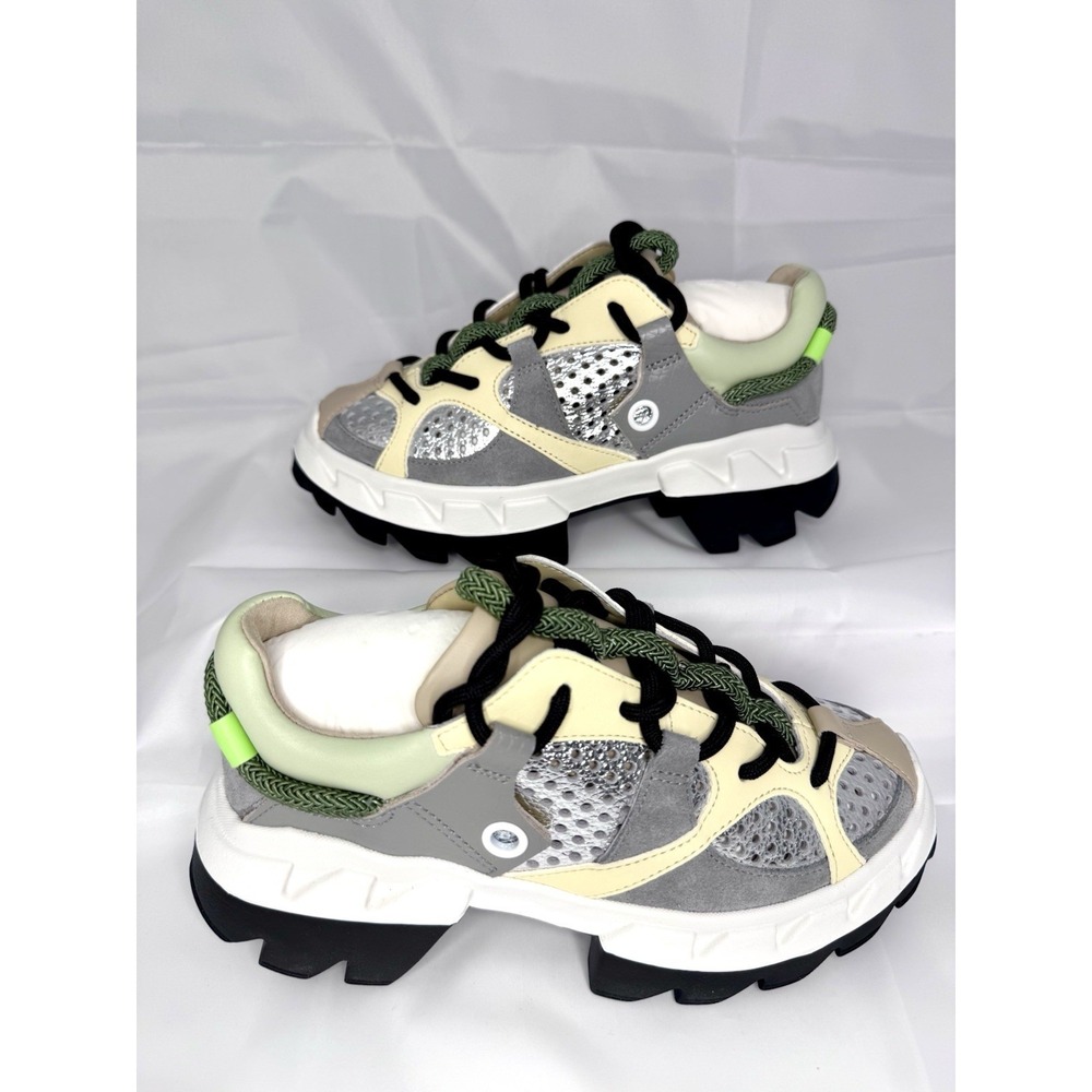 4CCCCEES Argo Jungle Smoke Chunky Sneakers Mesh Suede Size EU 35 US 4.5/5 NIB